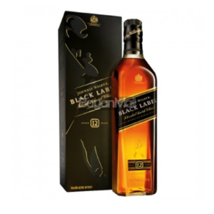 Johnnie Walker Black Label Whisky 1Liter in a bottle