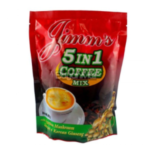 Jimm's 5in1 Coffee Mix Net. Wt. 400g in a pack