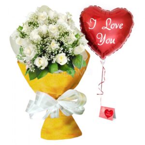24 White Roses Premium Bouquet - Greatest Love