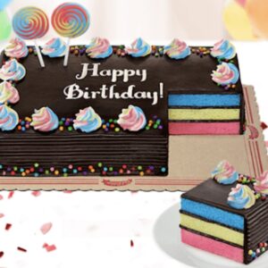 Red Ribbon New Rainbow Dedication Cake 8x12