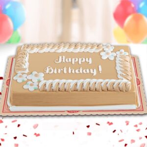 Red Ribbon Creamy Caramel Dedication Cake 8x12