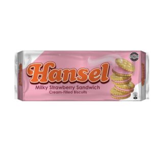 Hansel Milk Strawberry Cream Filled Sandwich 10s