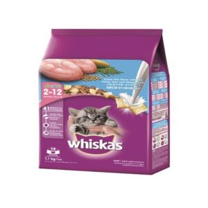 Whiskas Junior 2-12 Months Dry Cat Food Ocean Fish With Milk 1.1kg