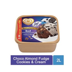 Selecta Choco Almond Fudge - Cookies and Cream Ice Cream 2L